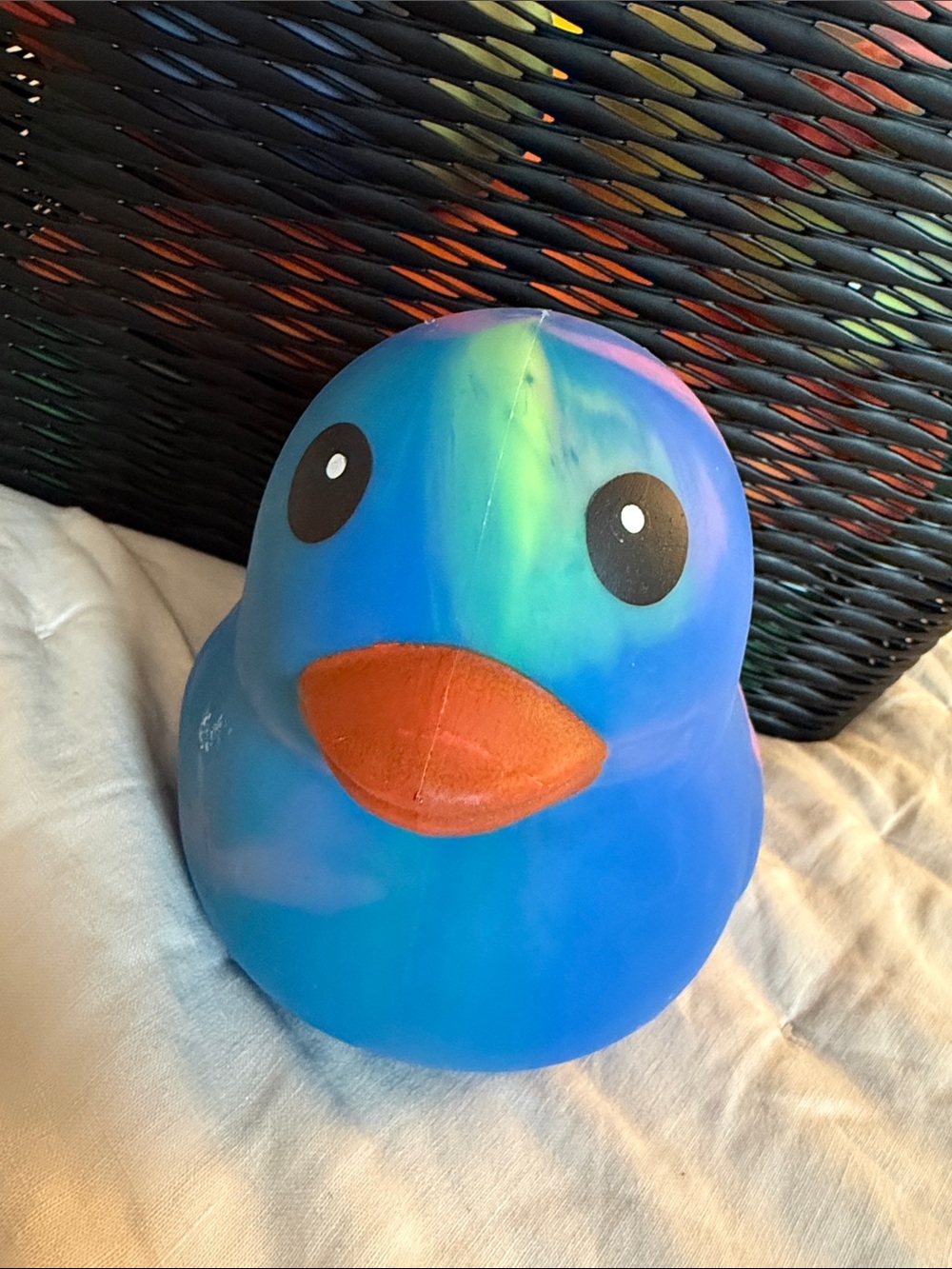 Squeeezy Colorful Tie-Dye Squishy Duck